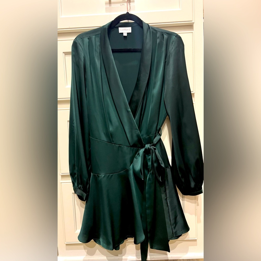 Lucy Paris Dark Green Long Sleeve Dress